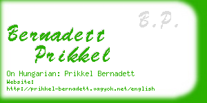 bernadett prikkel business card
